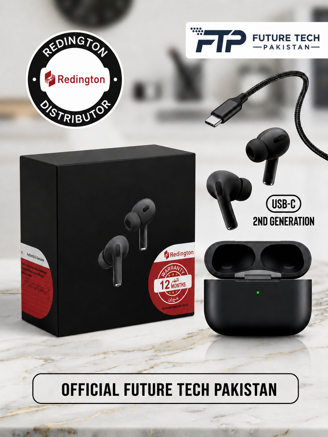 Redington AirBuds 2nd Generation (USB-C)
