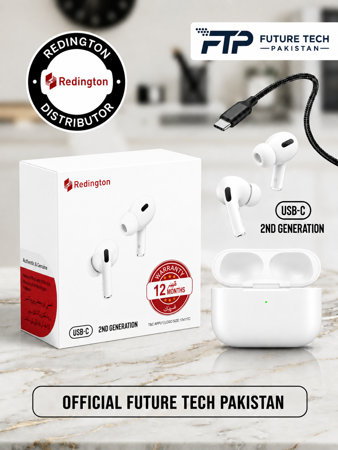 Redington AirBuds 2nd Generation (USB-C)